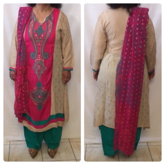 Indian Pakistani Salwar Kurti Outfit Large - Picture 1 of 13